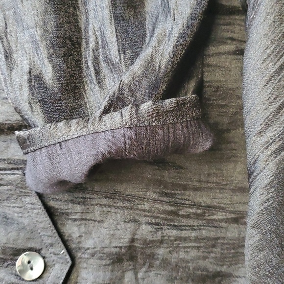 Croft & Barrow jacket womens size large BLACK button down black womens - Picture 14 of 14